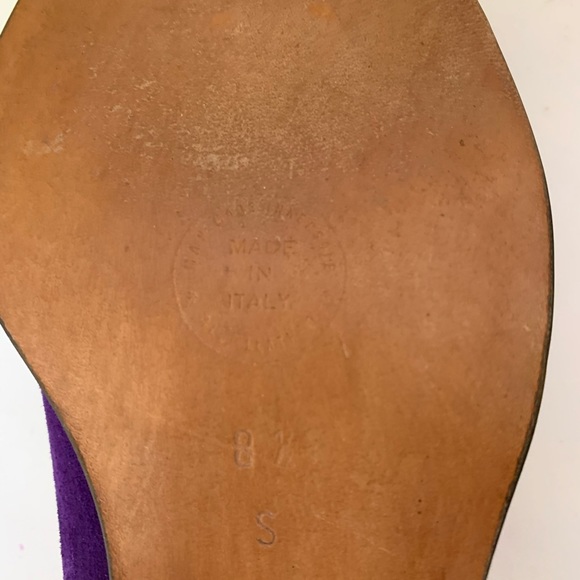 Golo Open Toe Purple Suede Chunky Heel Shoe 8-1/2B - Picture 3 of 9